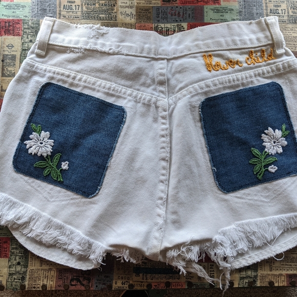 Custom Calvin Klein cutoff shorts| Embroidered - Picture 1 of 7